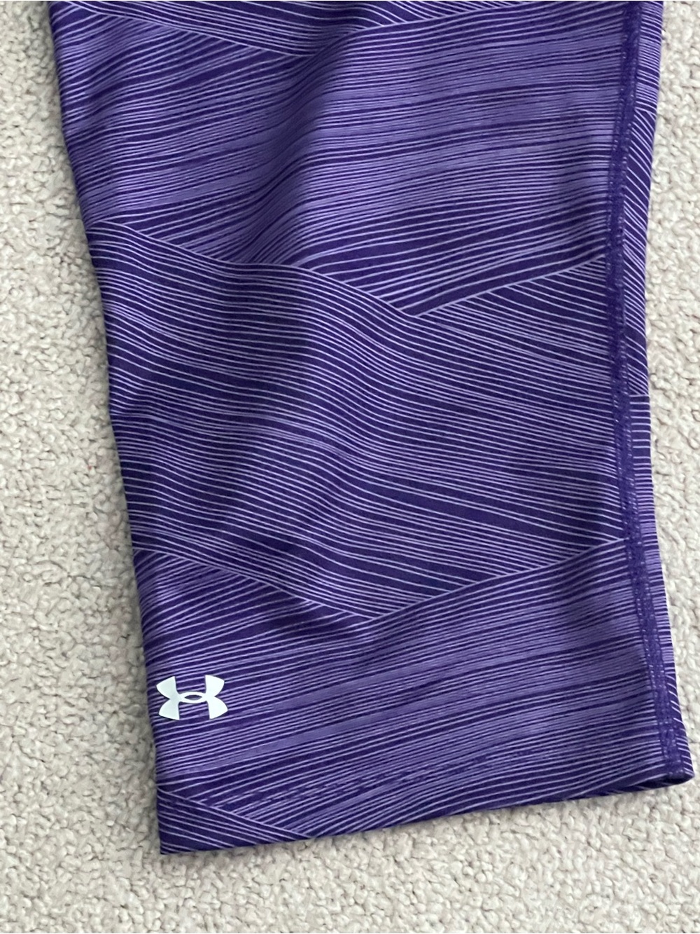 Under Armour Dark & Light Purple Striped Performance Leggings